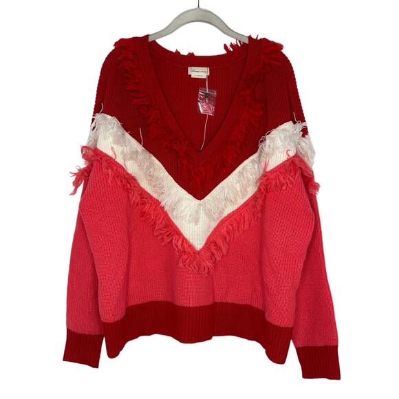 Lovers + Friends Women’s Fridge V Neck NIKKI SWEATER Size XL NWOT - Picture 1 of 8
